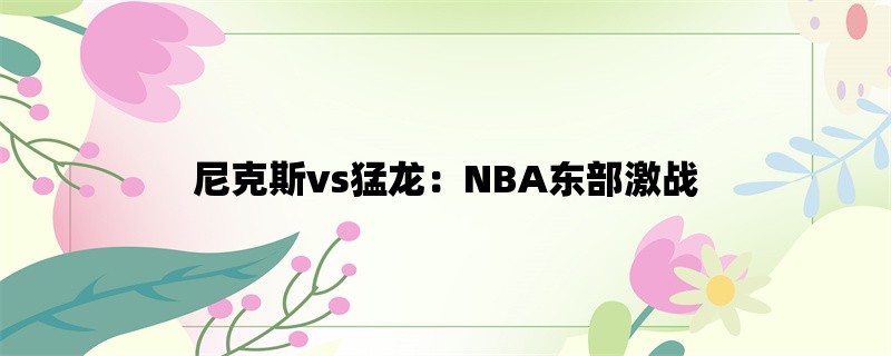 尼克斯vs猛龙：NBA东部激