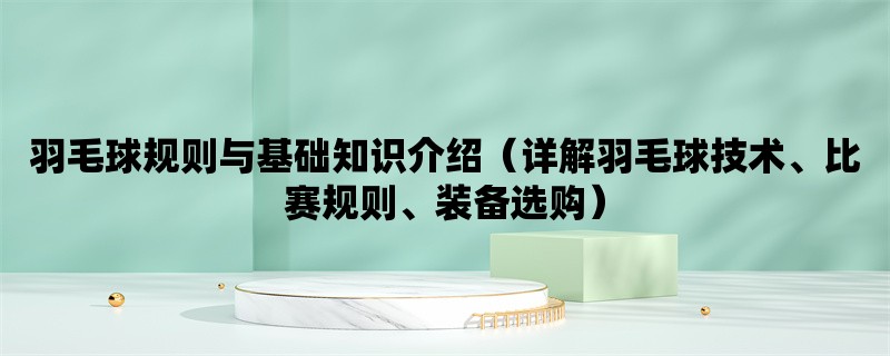 羽毛球规则与基础知识介绍（详解羽毛球技术、比赛规则、装备选购）