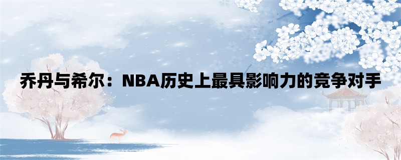 乔丹与希尔：NBA历史上最