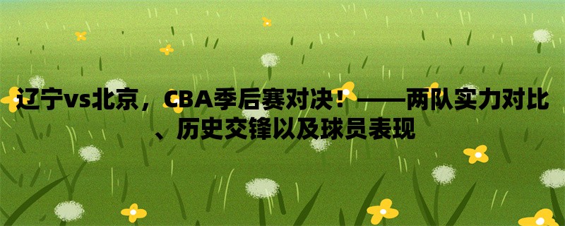 辽宁vs北京，CBA季后赛对