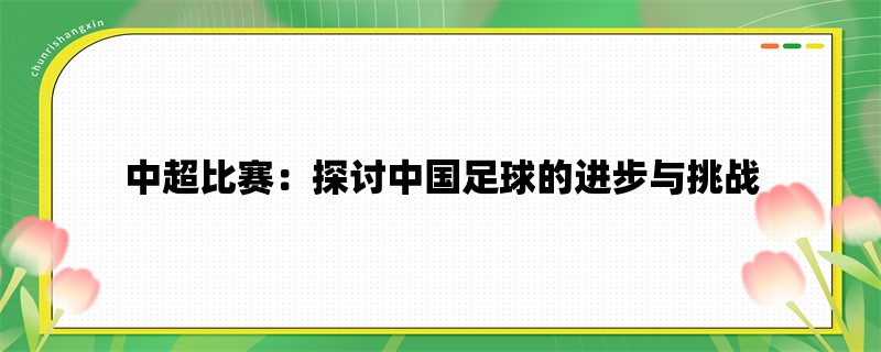 中超比赛：探讨中国足球