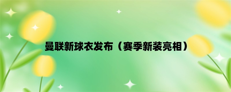 曼联新球衣发布（赛季新