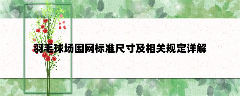 羽毛球场围网标准尺寸及相关规定详解