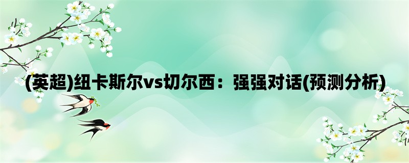 (英超)纽卡斯尔vs切尔西：强强对话(预测分析)