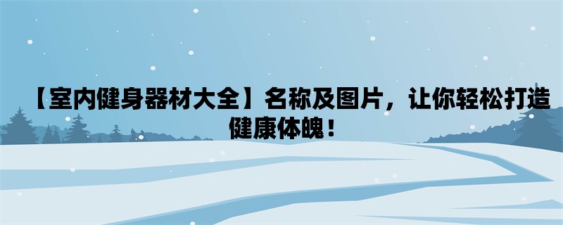 【室内健身器材大全】名称及图片，让你轻松打造健康体魄！