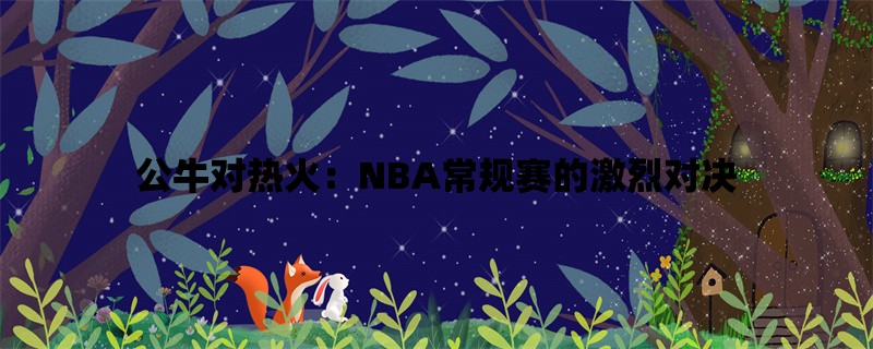 公牛对热火：NBA常规赛的激烈对决