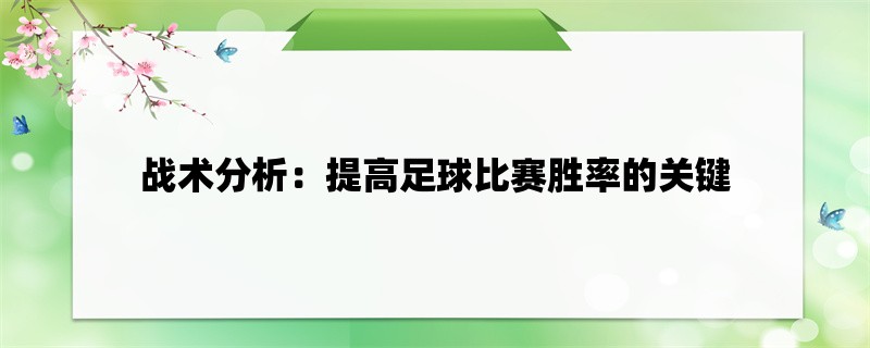 战术分析：提高足球比赛胜率的关键