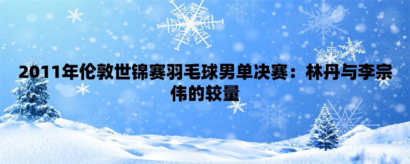 2011年伦敦世锦赛羽毛球男单决赛：林丹与李宗伟的较量