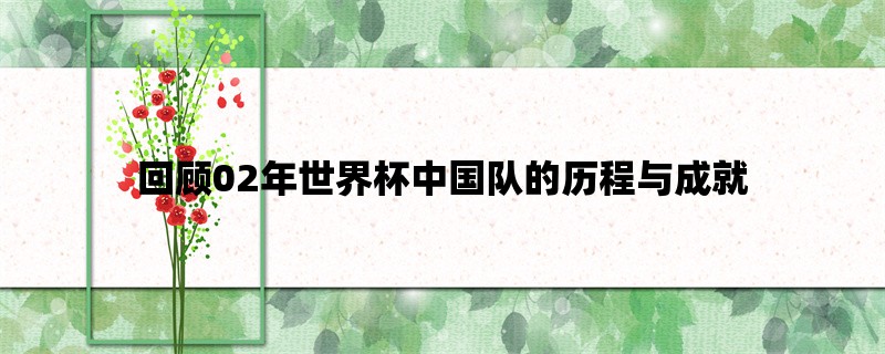 回顾02年世界杯中国队的