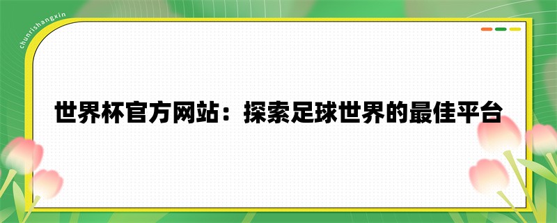 世界杯官方网站：探索足