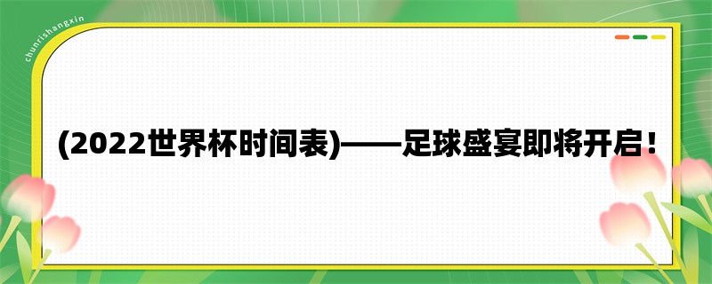 (2022世界杯时间表)，足球