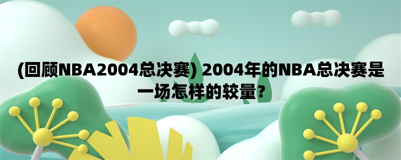 (回顾NBA2004总决赛) 2004年的NBA总决赛是一场怎样的较量？