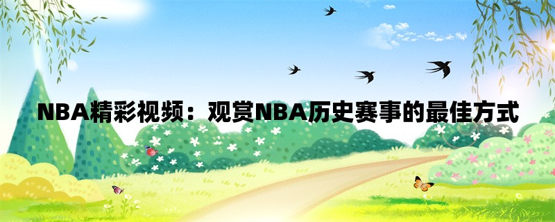 NBA精彩视频：观赏NBA历史赛事的最佳方式