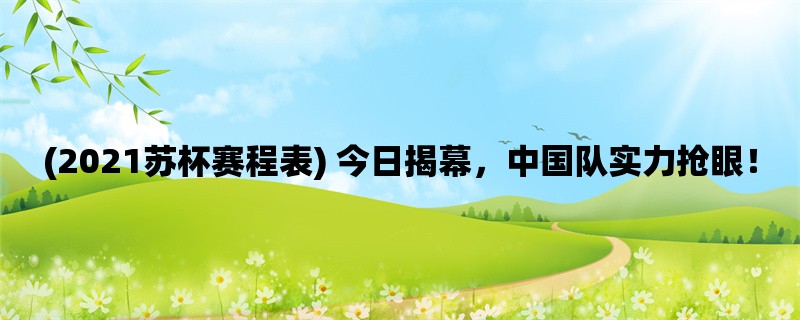 (2021苏杯赛程表) 今日揭幕，中国队实力抢眼！