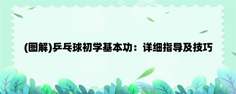 (图解)乒乓球初学基本功