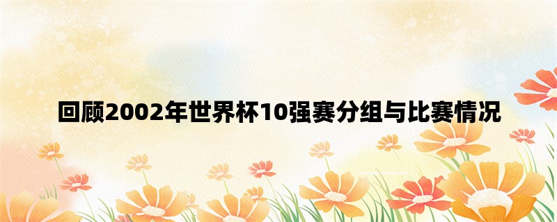 回顾2002年世界杯10强赛分组与比赛情况