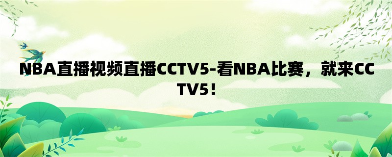 NBA直播视频直播CCTV5-看