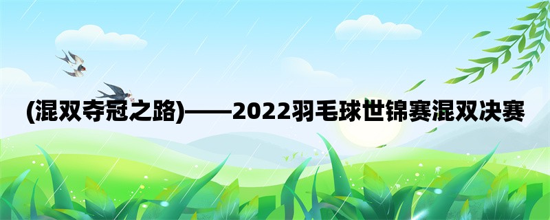 (混双夺冠之路)，2022羽毛球世锦赛混双决赛