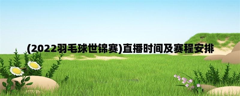 (2022羽毛球世锦赛)直播时间及赛程安排