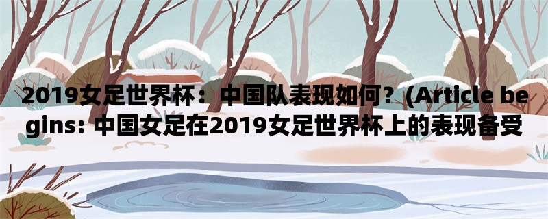 2019女足世界杯：中国队表现如何？(Article begins: 中国女足在2019女足世界杯上的表现备受关注，让我们一起来看看她们在比赛中的表现。)