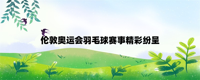 伦敦奥运会羽毛球赛事精