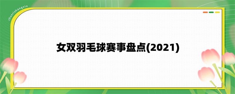 女双羽毛球赛事盘点(2