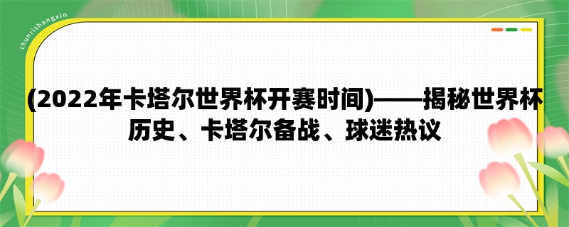 (2022年卡塔尔世界杯开赛