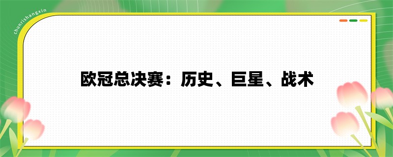 欧冠总决赛：历史、巨星、战术