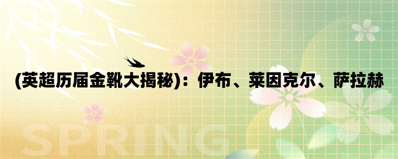 (英超历届金靴大揭秘)：伊布、莱因克尔、萨拉赫