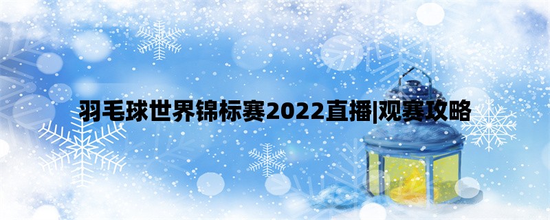 羽毛球世界锦标赛2022直