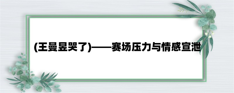 (王曼昱哭了)，赛场压力与情感宣泄