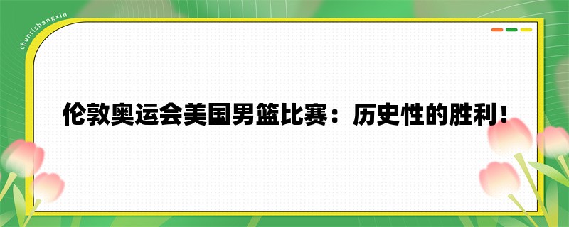 伦敦奥运会美国男篮比赛