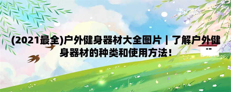 (2021最全)户外健身器材大全图片｜了解户外健身器材的种类和使用方法！