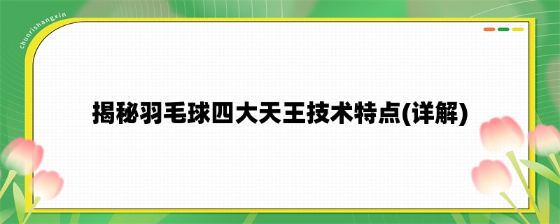 揭秘羽毛球四大天王技术特点(详解)