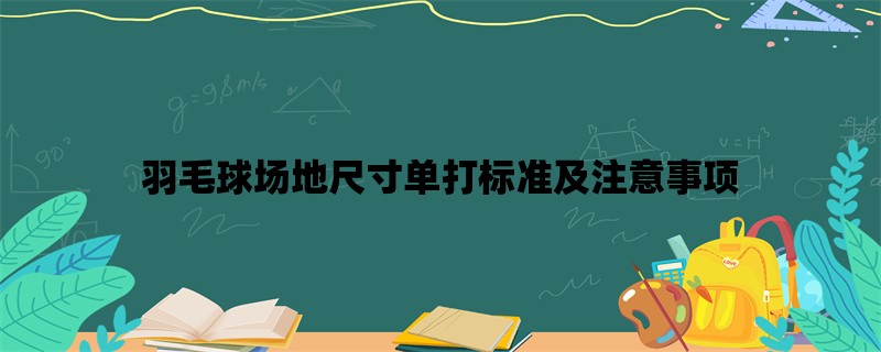 羽毛球场地尺寸单打标准及注意事项