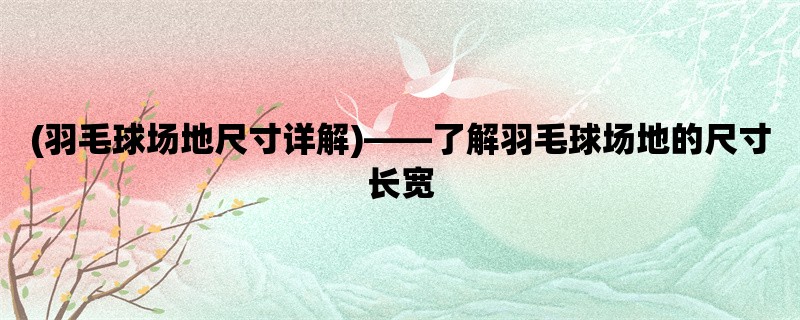 (羽毛球场地尺寸详解)，