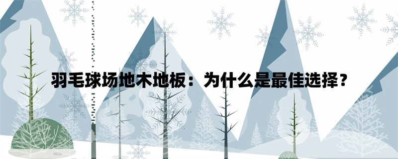 羽毛球场地木地板：为什么是最佳选择？