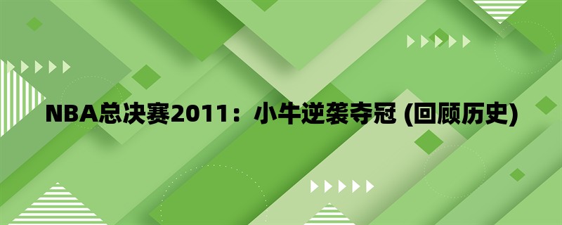 NBA总决赛2011：小牛逆袭夺冠 (回顾历史)