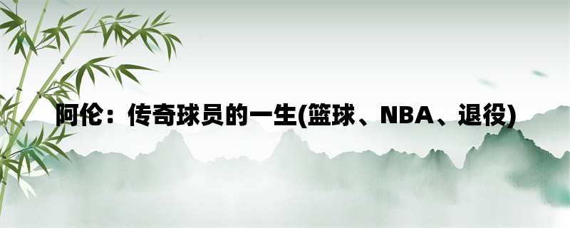 阿伦：传奇球员的一生(篮球、NBA、退役)