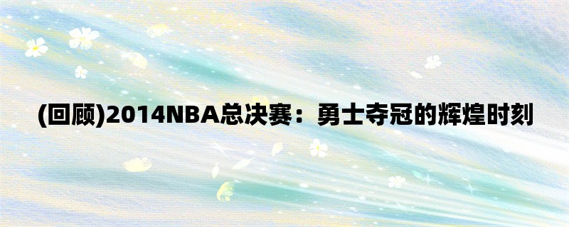 (回顾)2014NBA总决赛：勇士