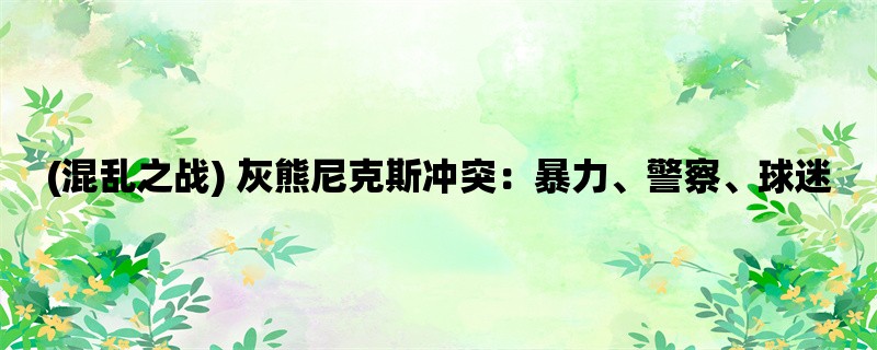 (混乱之战) 灰熊尼克斯冲突：暴力、警察、球迷