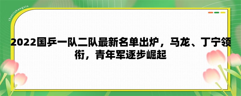 2022国乒一队二队最新名单出炉，马龙、丁宁领衔，青年军逐步崛起