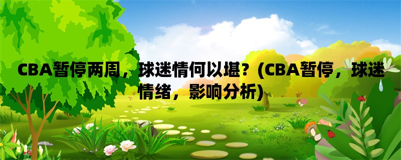 CBA暂停两周，球迷情何以