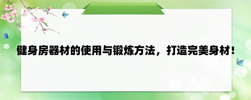 健身房器材的使用与锻炼方法，打造完美身材！