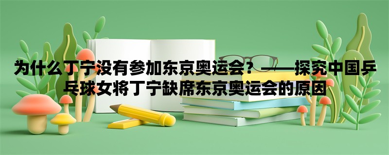 为什么丁宁没有参加东京