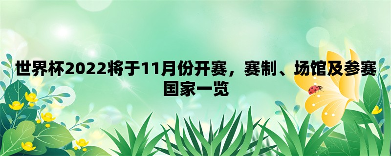 世界杯2022将于11月份开赛，赛制、场馆及参赛国家一览