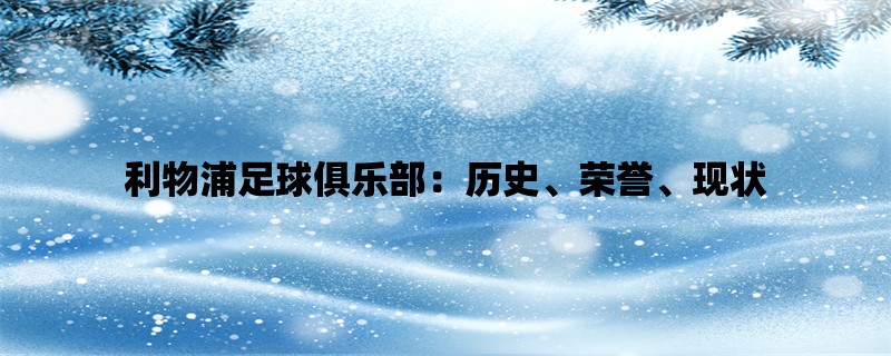 利物浦足球俱乐部：历史、荣誉、现状