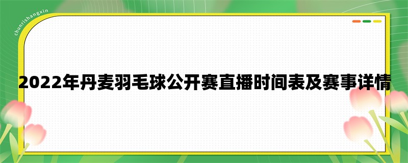 2022年丹麦羽毛球公开赛