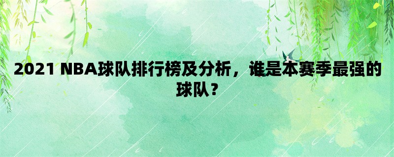 2021 NBA球队排行榜及分析