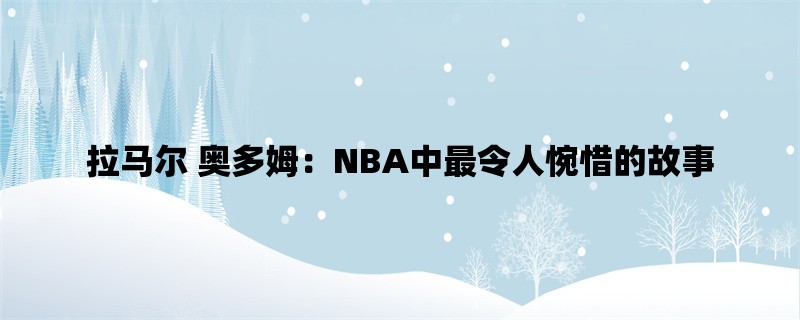 拉马尔 奥多姆：NBA中最